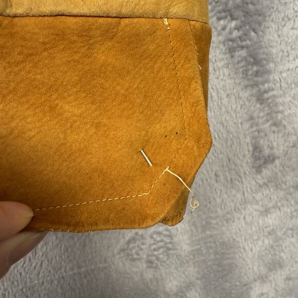 Vtg Handmade Leather Womens Jacket Western Fringe Rodeo Country Small Boho Retro - Picture 4 of 9